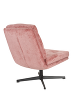 Fauteuil pivotant capitonné à carreaux