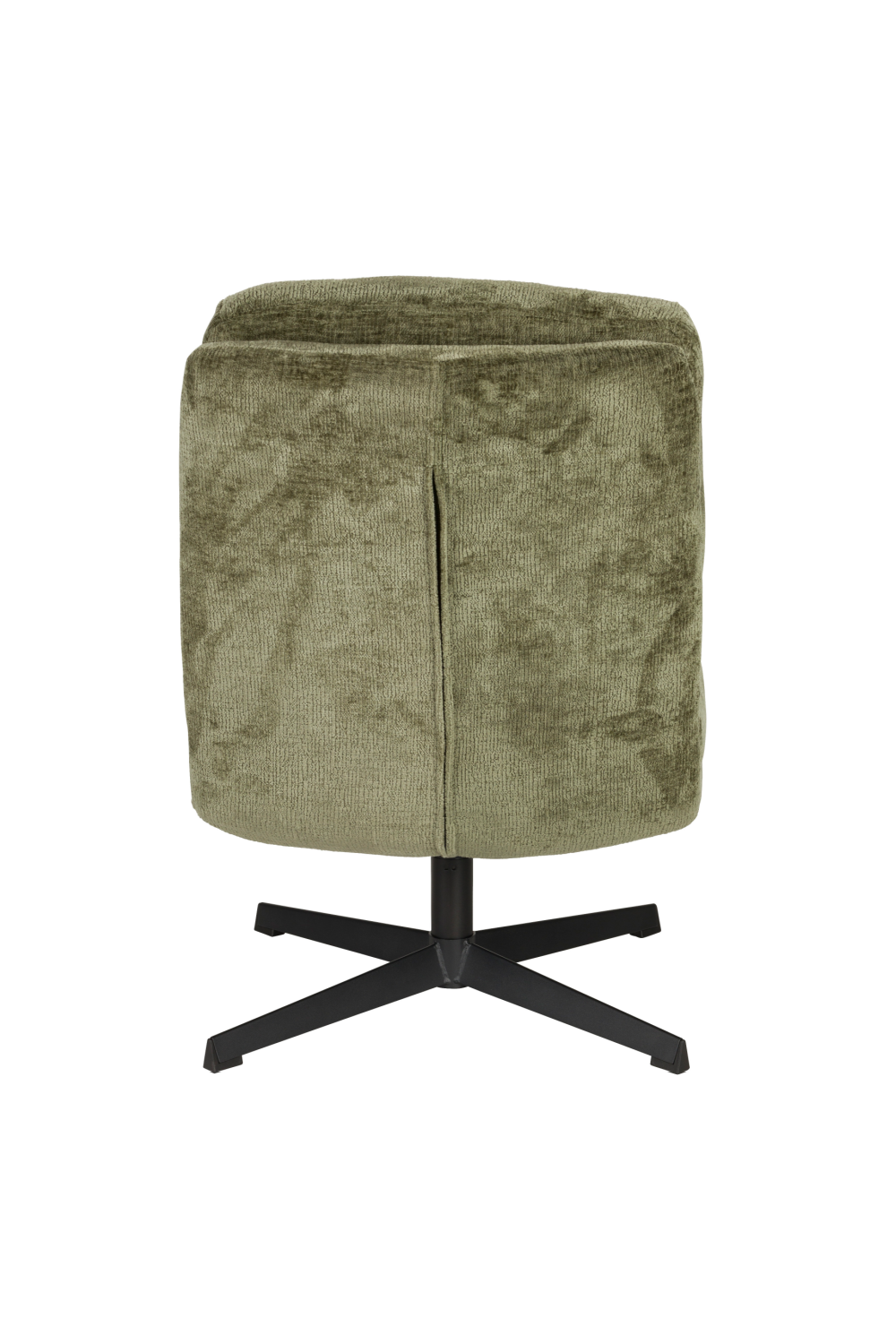Fauteuil pivotant capitonné à carreaux
