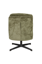 Fauteuil pivotant capitonné à carreaux