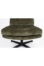 Fauteuil pivotant capitonné à carreaux