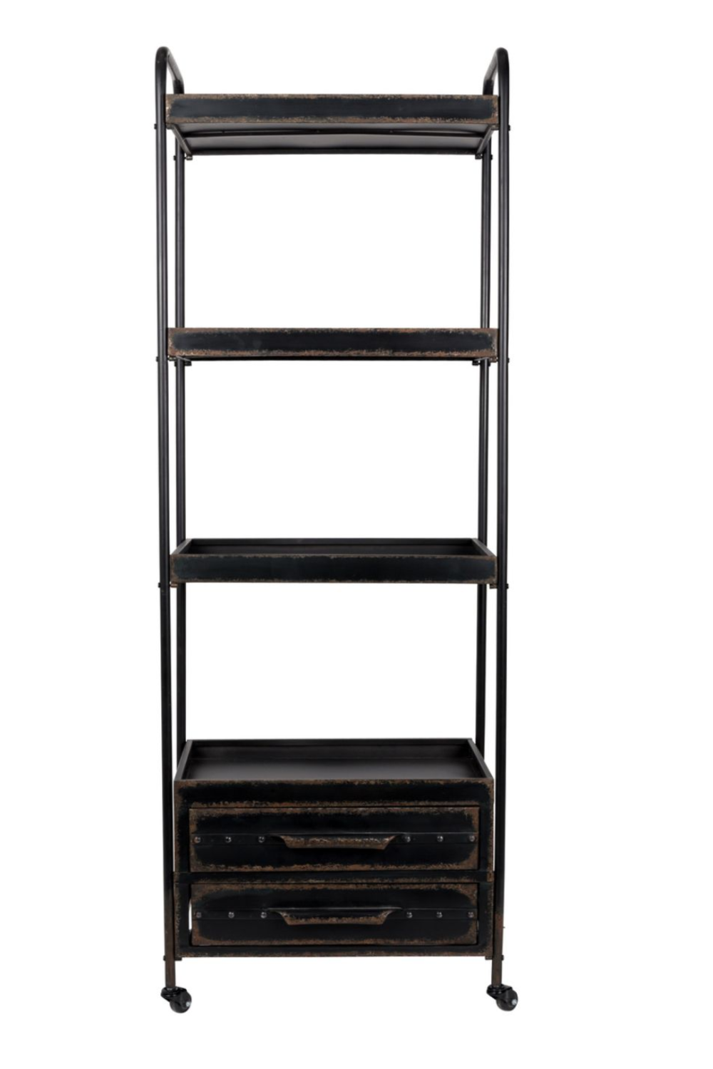 Vitrine noire en fer