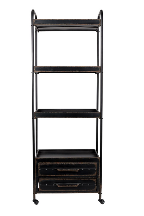 Vitrine noire en fer