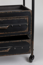 Vitrine noire en fer
