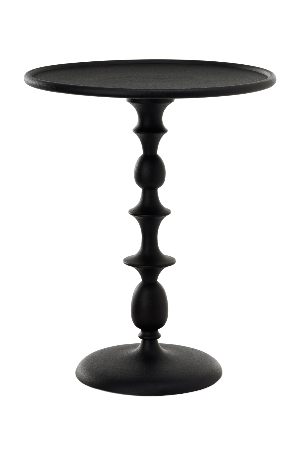 Table d'appoint piédestal noire