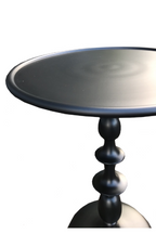 Table d'appoint piédestal noire