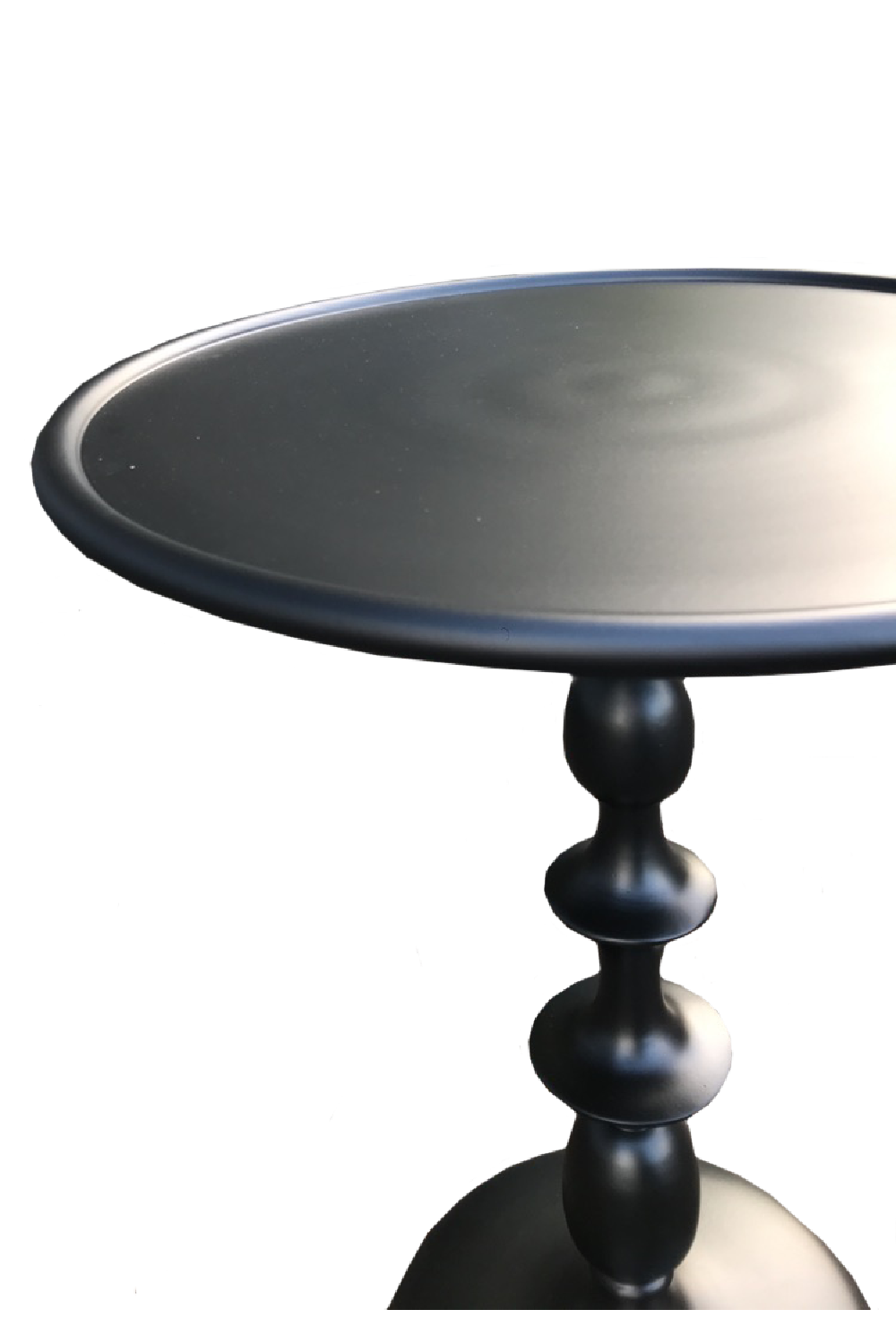 Table d'appoint piédestal noire