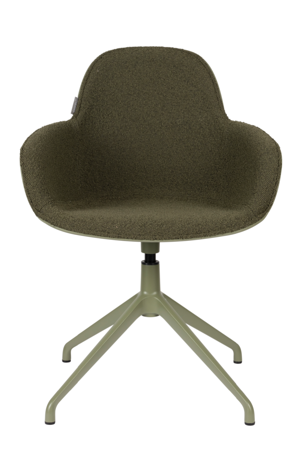 Fauteuils pivotants rembourrés verts (2)