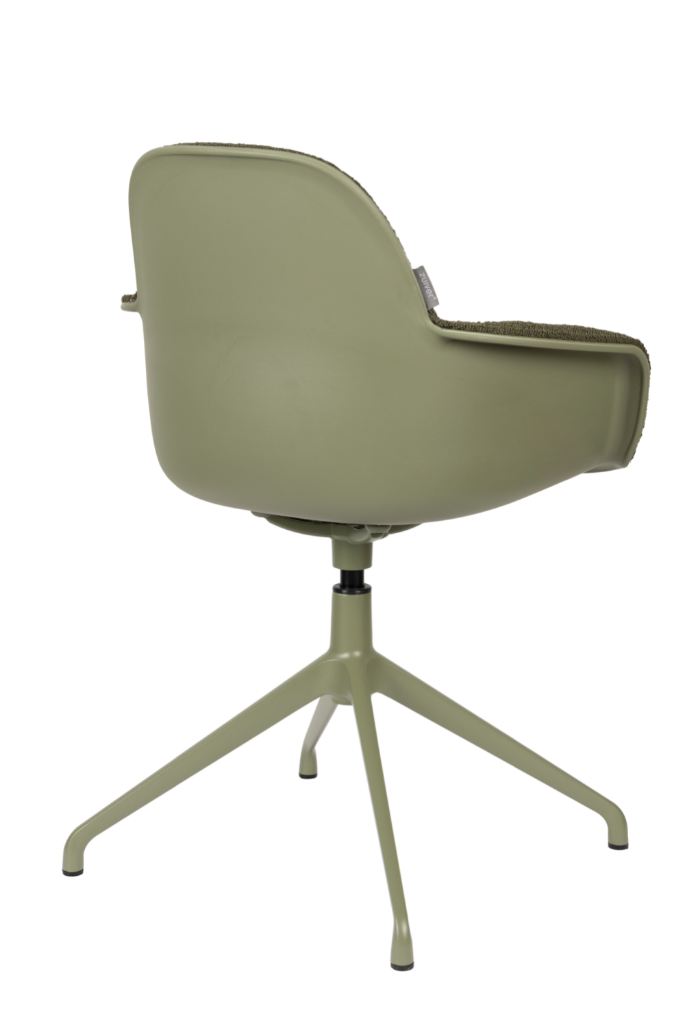 Fauteuils pivotants rembourrés verts (2)