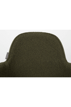 Fauteuils pivotants rembourrés verts (2)
