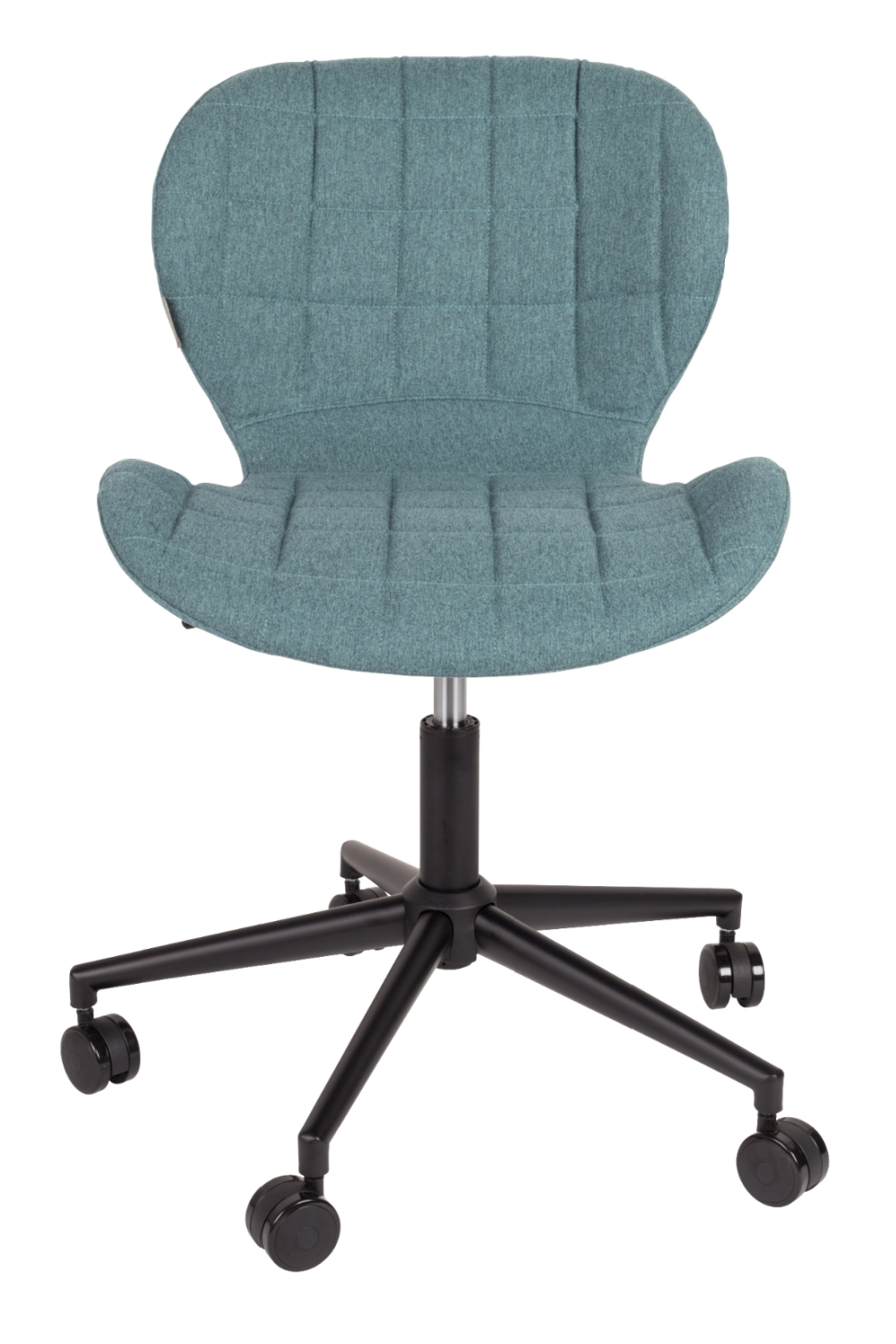 Fauteuil de bureau baquet tapissé bleu