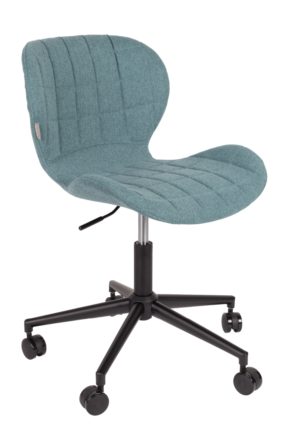Fauteuil de bureau baquet tapissé bleu