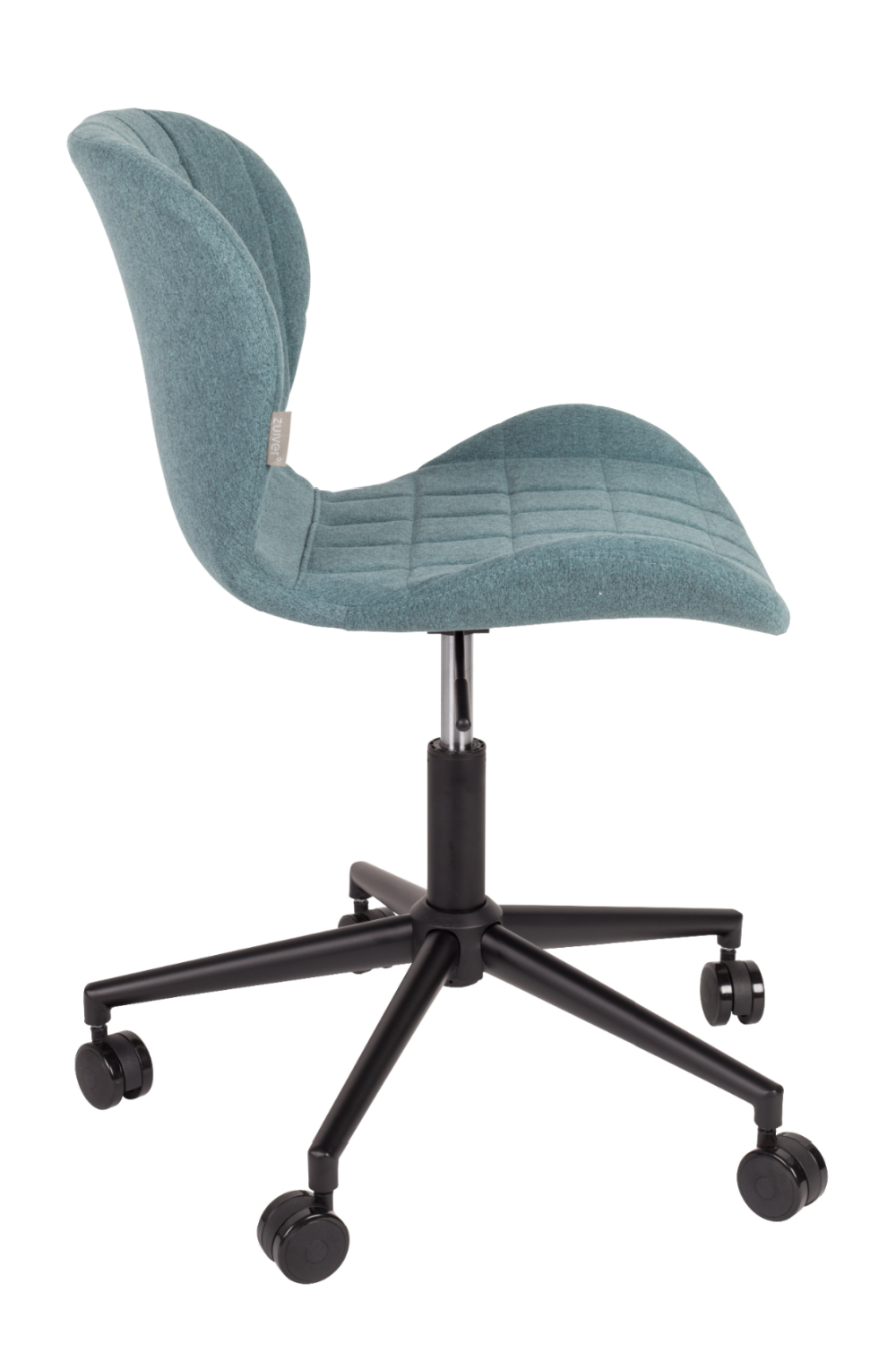 Fauteuil de bureau baquet tapissé bleu