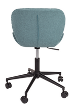 Fauteuil de bureau baquet tapissé bleu