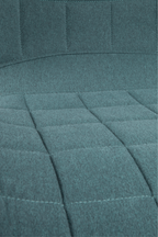 Fauteuil de bureau baquet tapissé bleu