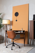 Fauteuil de bureau vintage en cuir marron