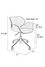 Chaise de bureau en cuir noir