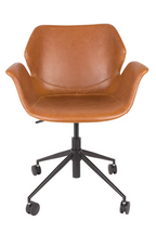 Chaise de bureau pivotante en cuir