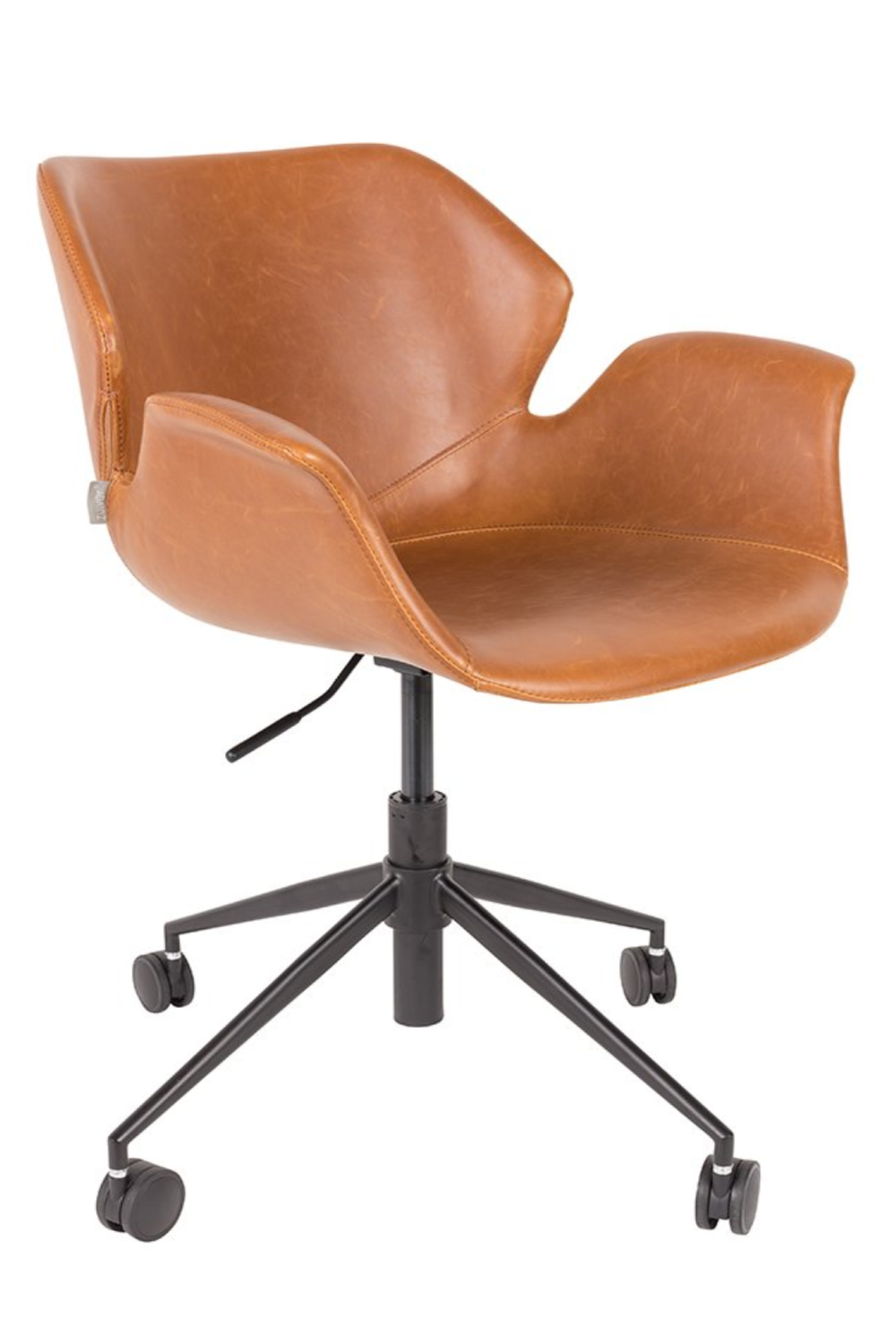 Chaise de bureau pivotante en cuir