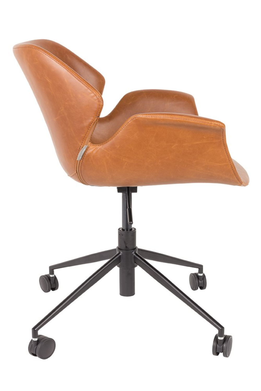 Chaise de bureau pivotante en cuir