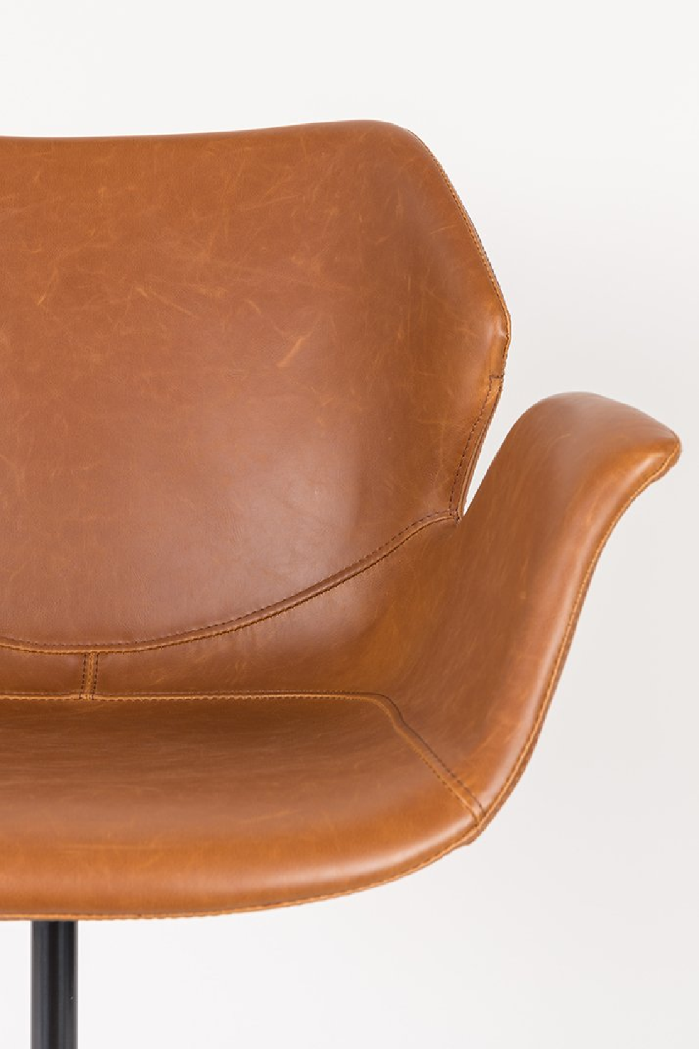Chaise de bureau pivotante en cuir