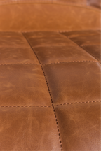 Fauteuil de bureau baquet en cuir cognac