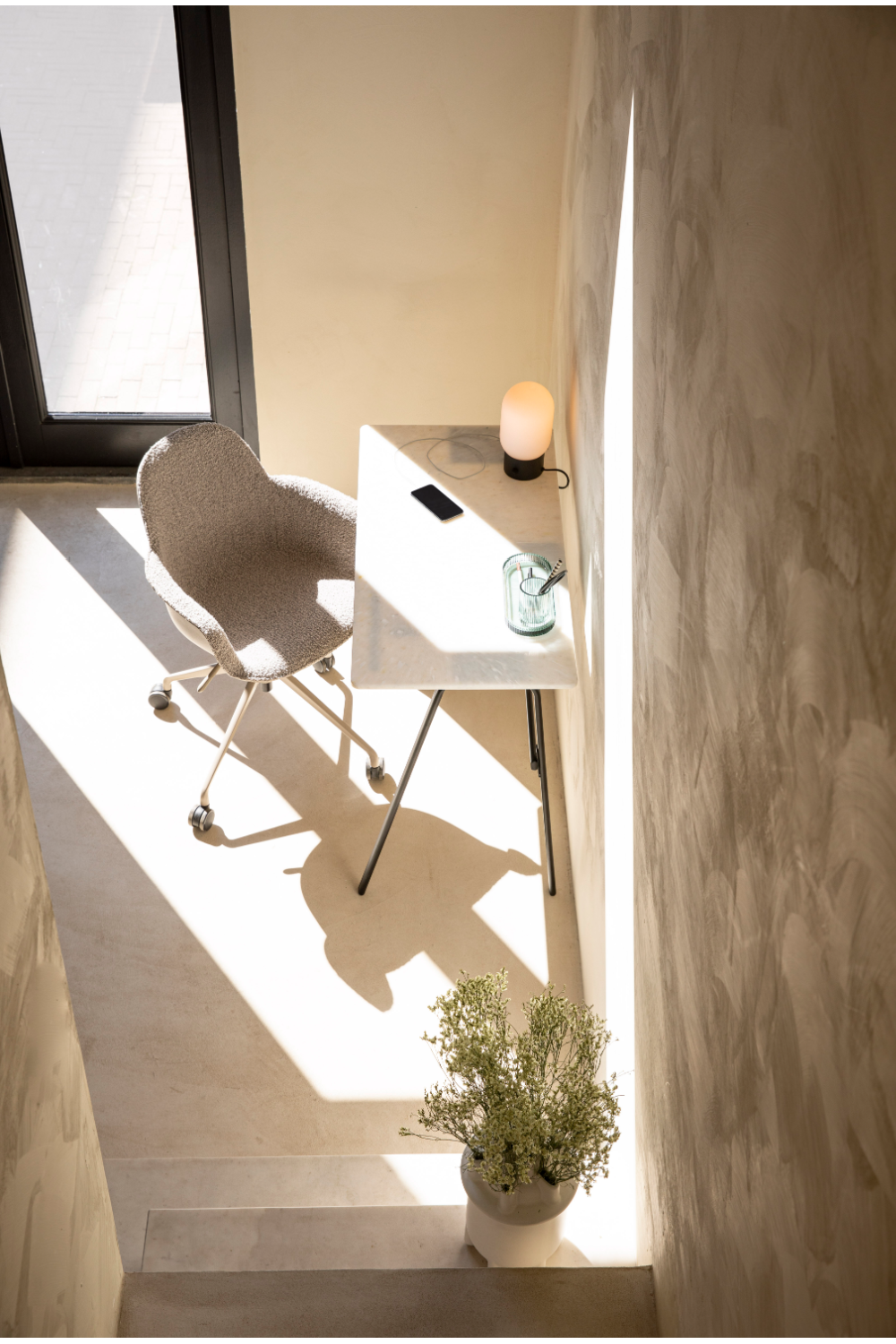 Fauteuil pivotant rembourré