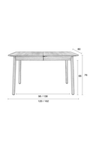 Table à manger extensible en noyer