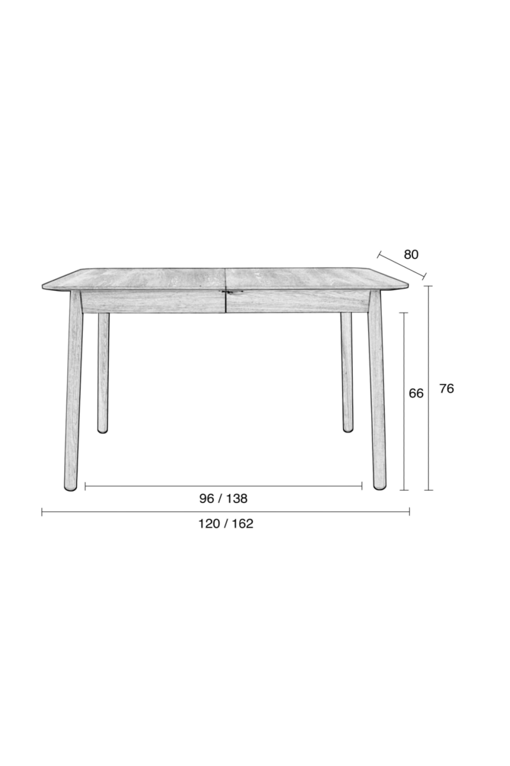 Table à manger extensible en noyer