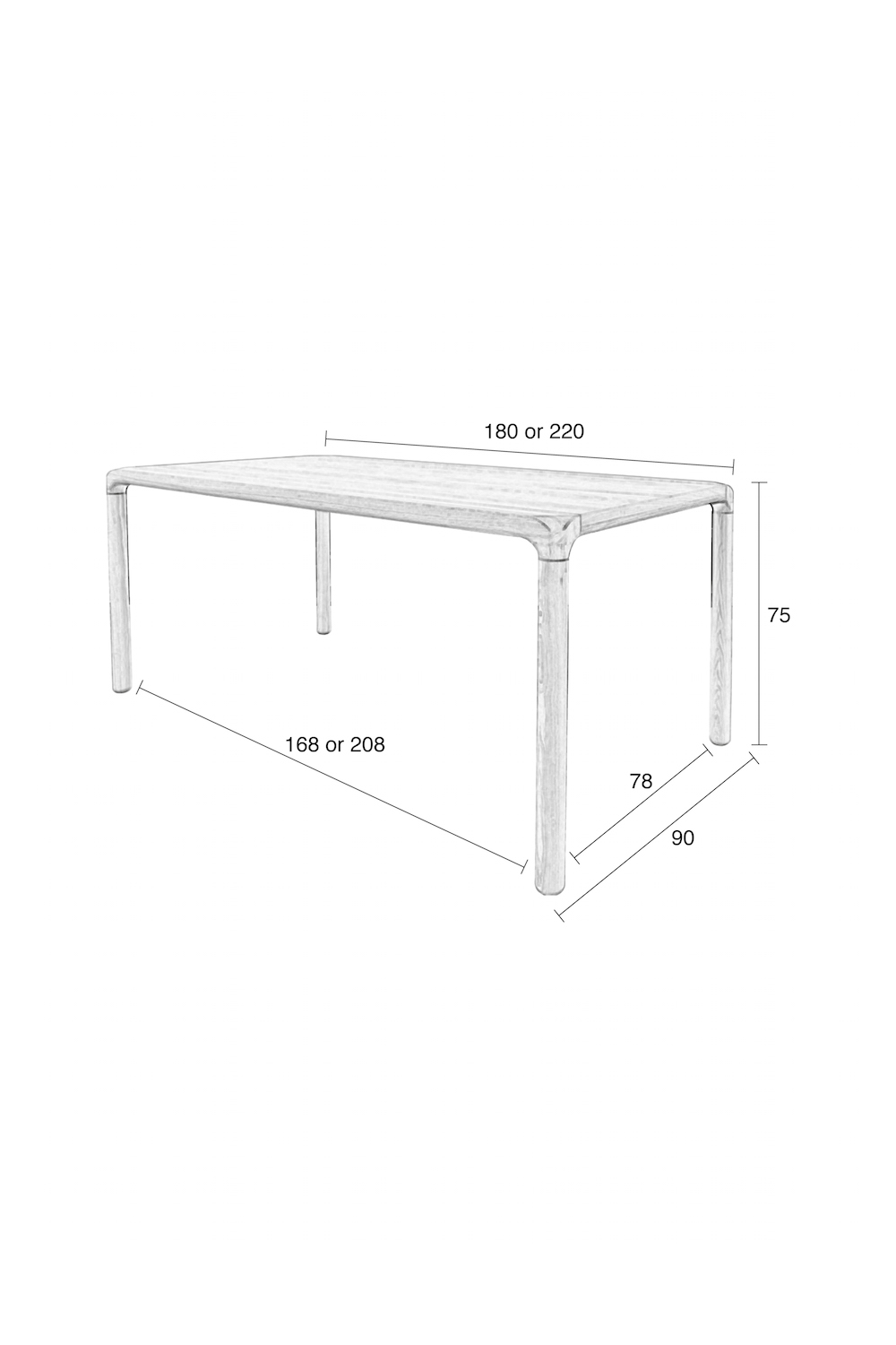 Table de salle à manger en bois laqué (P)
