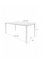 Table à manger en bois laqué (G)