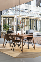 Table de salle à manger en noyer laqué