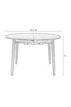 Table de salle à manger extensible scandinave