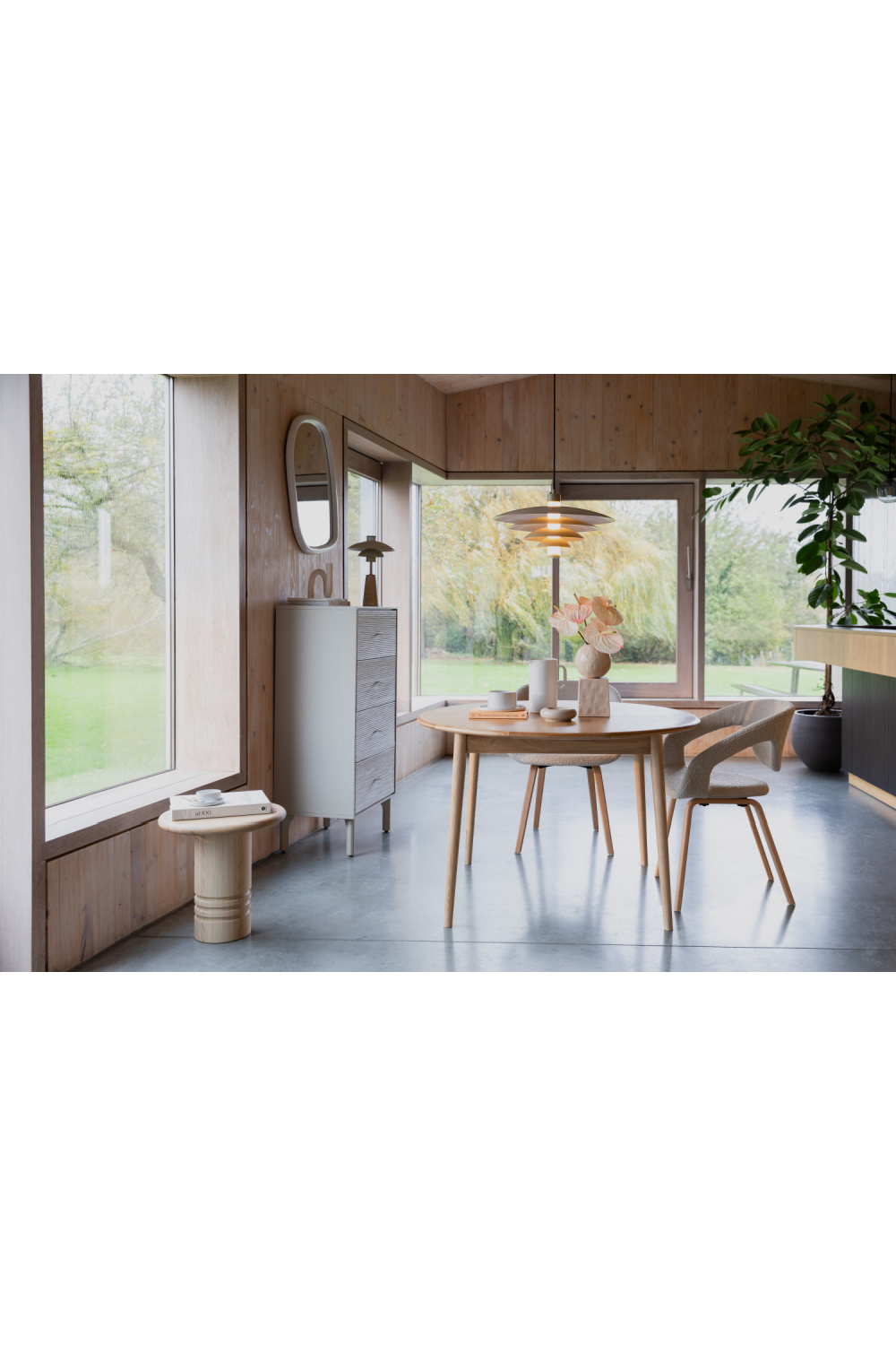Table de salle à manger extensible scandinave