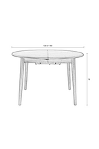 Table de salle à manger extensible scandinave