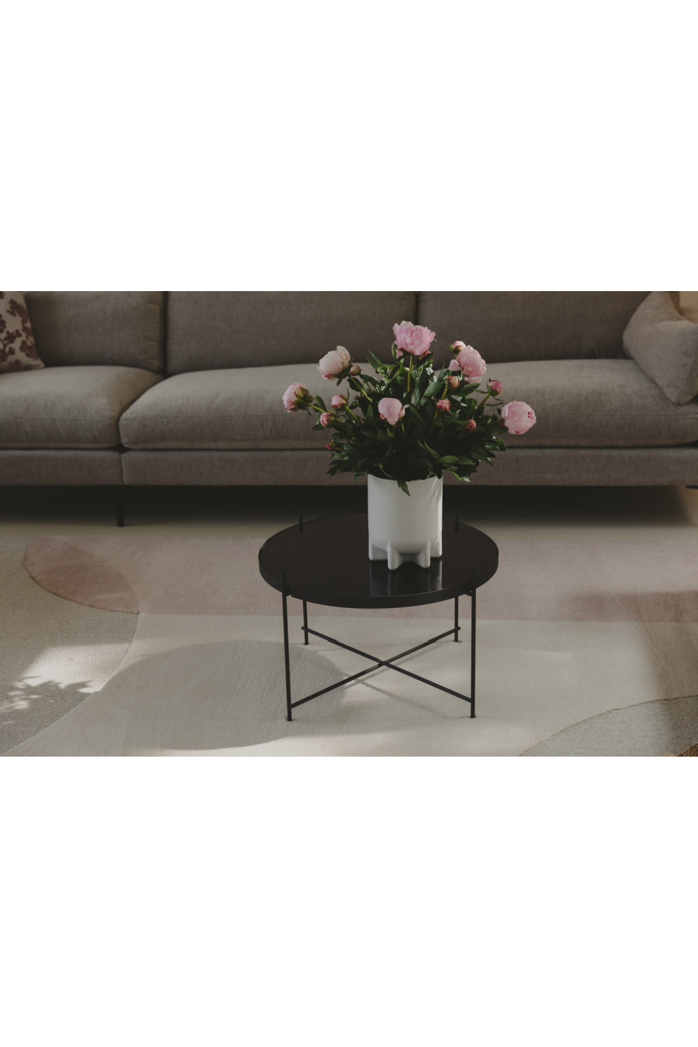 Table d'appoint ronde encadrée (G)