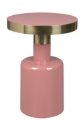Table d'appoint sculpturale en émail rose
