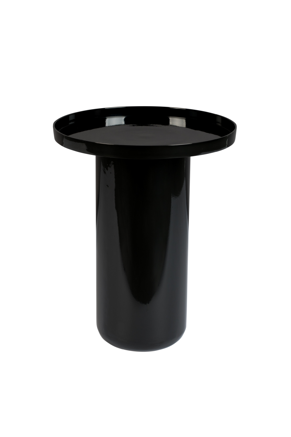 Table d'appoint noire sur pied