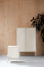 Table d'appoint chêne beige