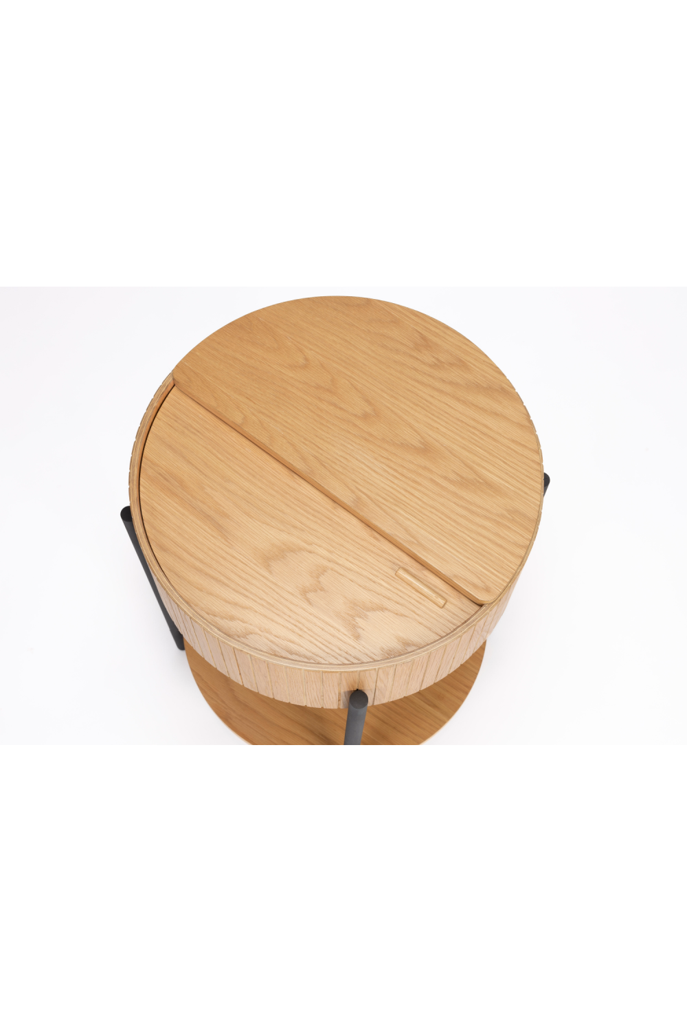 Table d'appoint ronde en chêne