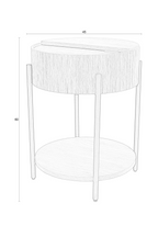 Table d'appoint ronde en chêne
