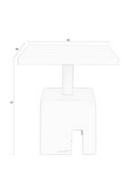 Table d'appoint carrée en fer