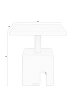 Table d'appoint carrée en fer