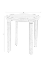 Table d'appoint ronde en chêne