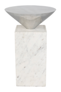Table d'appoint géométrique en marbre