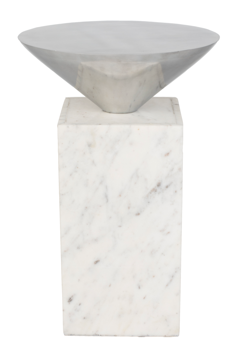 Table d'appoint géométrique en marbre