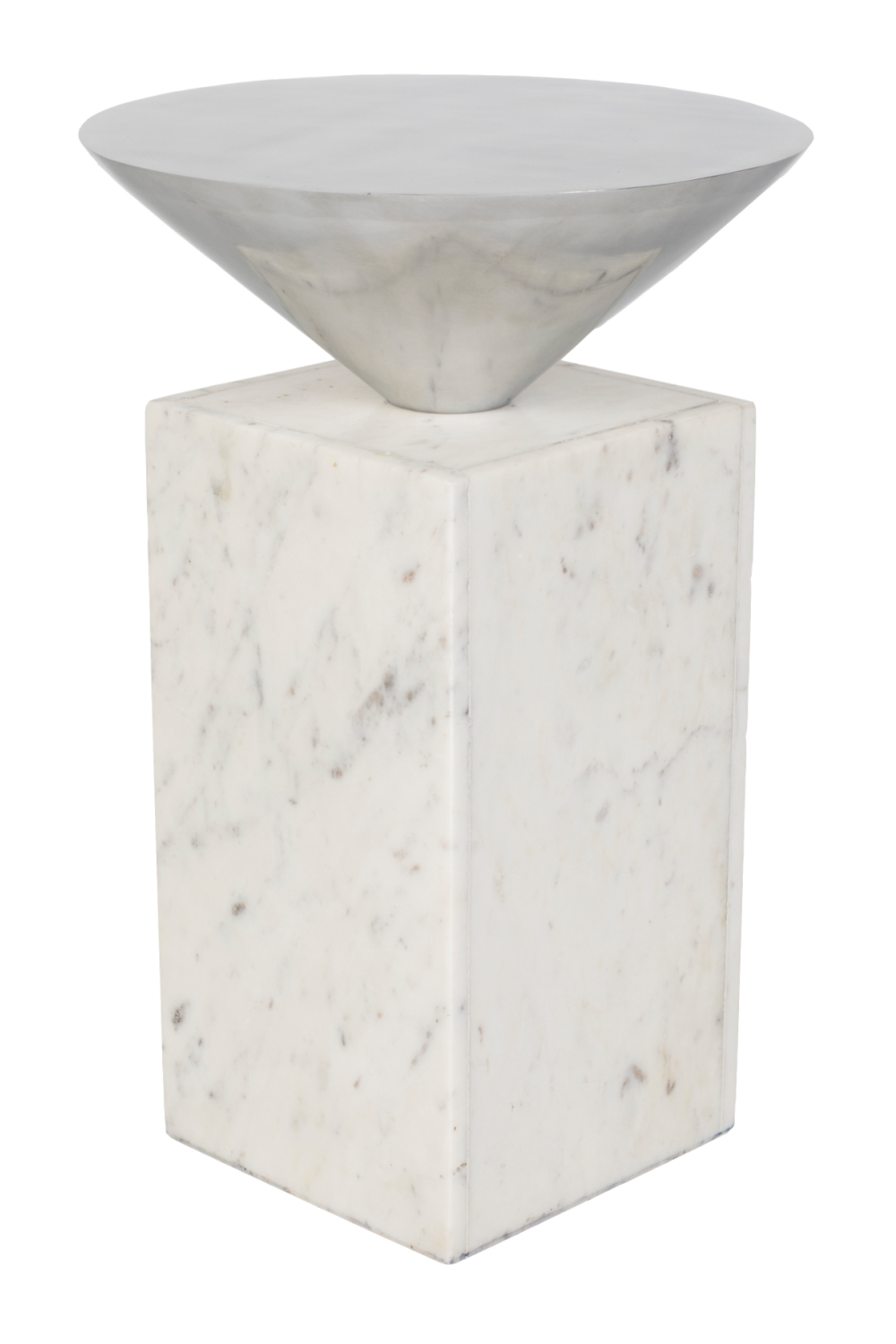 Table d'appoint géométrique en marbre
