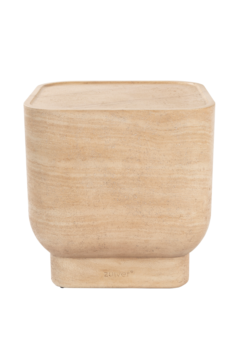 Table d'appoint minimaliste en travertin