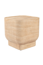 Table d'appoint minimaliste en travertin
