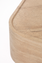 Table d'appoint minimaliste en travertin