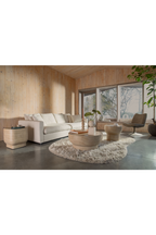 Table d'appoint minimaliste en travertin